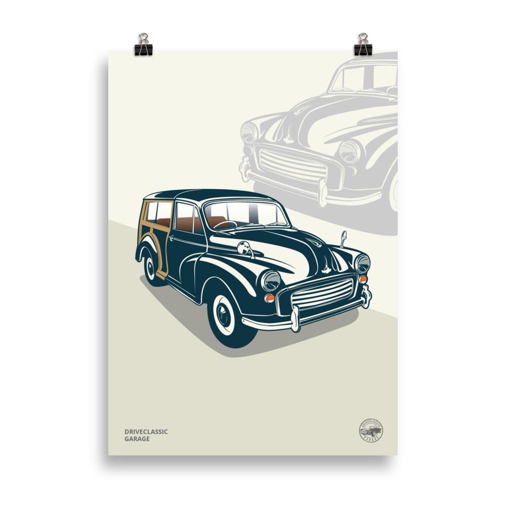 Morris Minor Traveller Poster - DriveClassic Garage