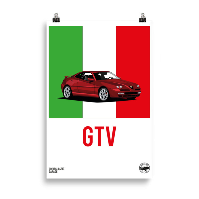 Alfa Romeo GTV Tricolore Poster - DriveClassic Garage